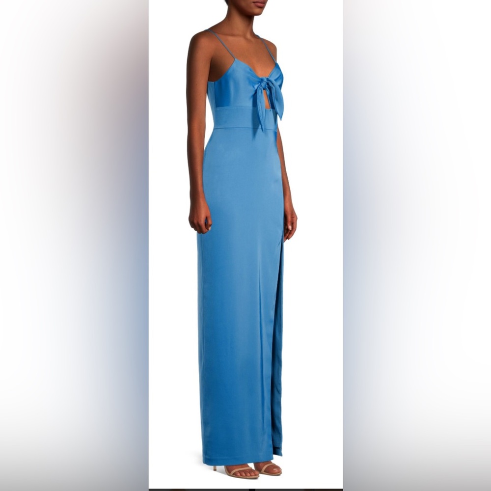 Aidan Mattox Tie Front Bodice Gown